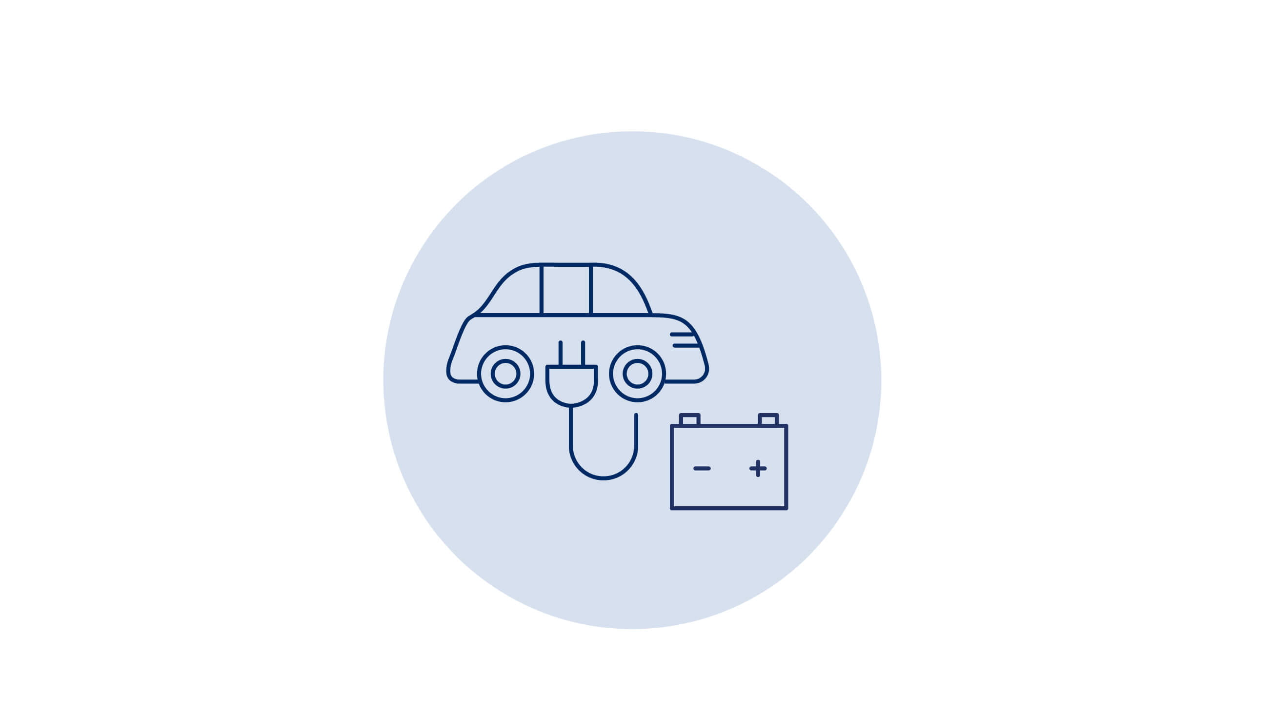 Car and battery illustration